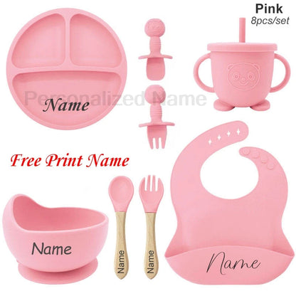 Personalized Baby Silicone Feeding Set