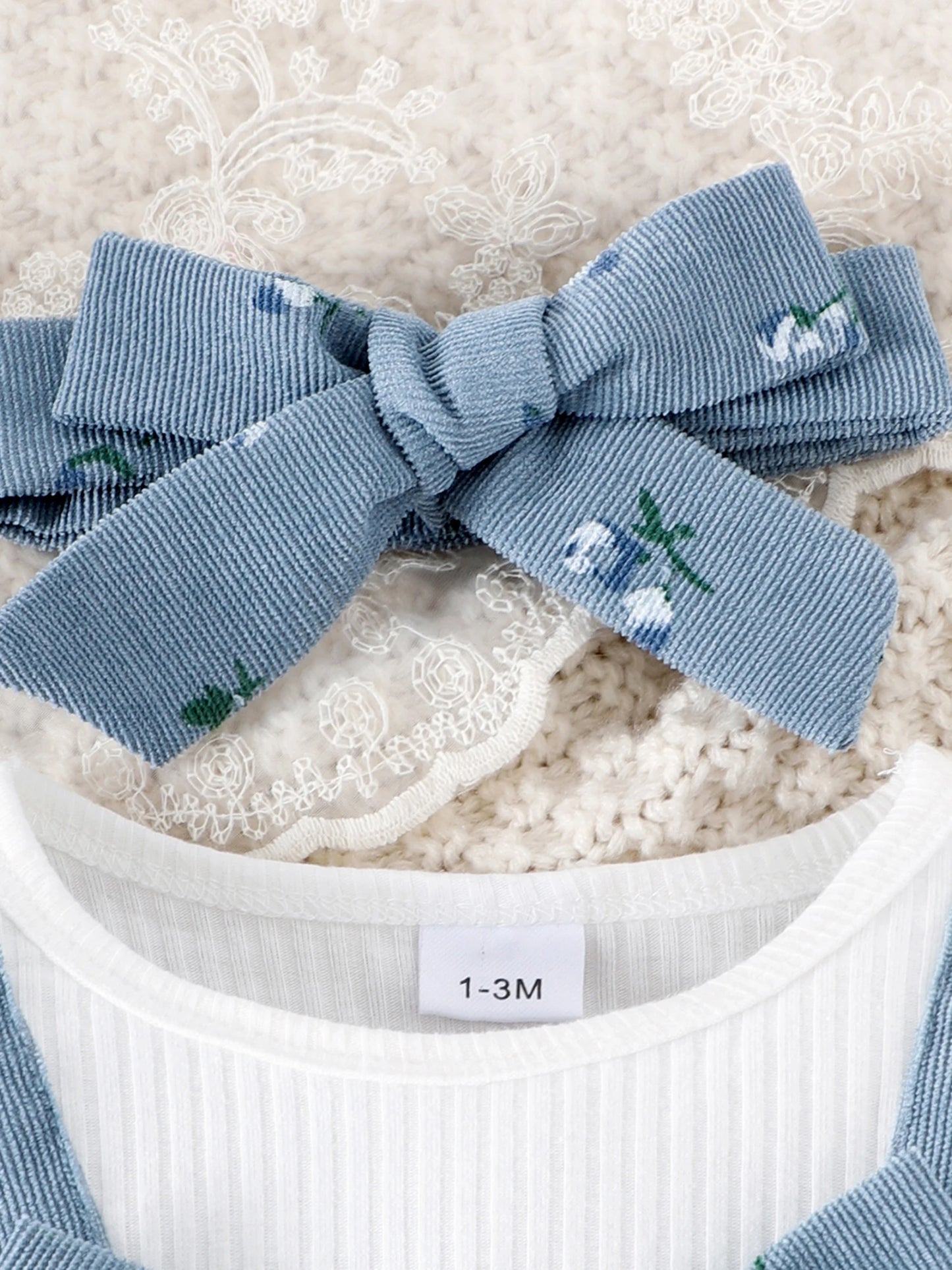 Baby Girl Floral Romper & Headband Set