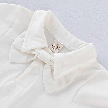 Baby Boy Gentleman Romper & Suspender Set