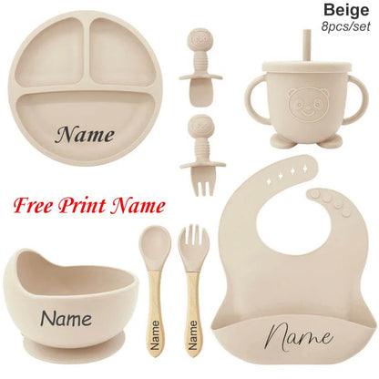 Personalized Baby Silicone Feeding Set