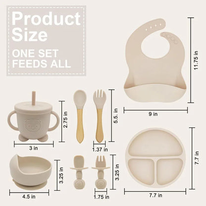 Personalized Baby Silicone Feeding Set