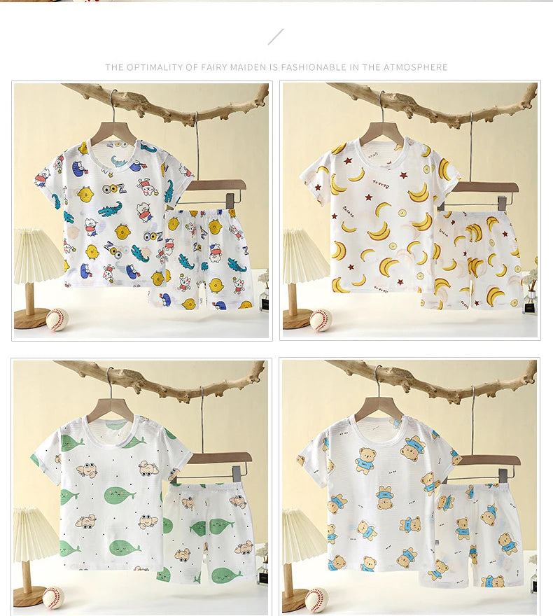 Kids Summer Cotton T-Shirt & Shorts Set