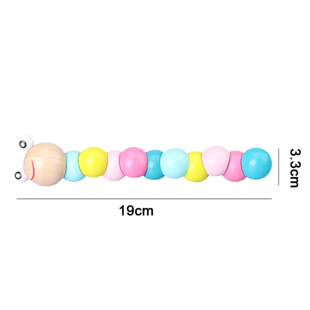 Wooden Rainbow Stacker Ring Montessori Toy