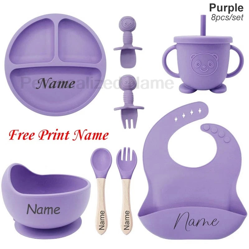 Personalized Baby Silicone Feeding Set