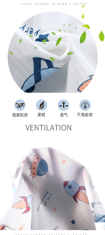 Kids Summer Cotton T-Shirt & Shorts Set