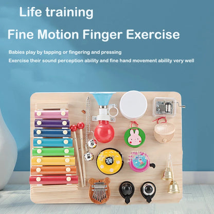 Montessori Wooden Busy Board Learning Toy