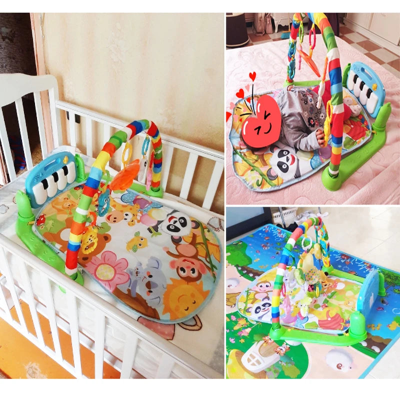 Baby Activity Play Mat Gym with Fitness Frame