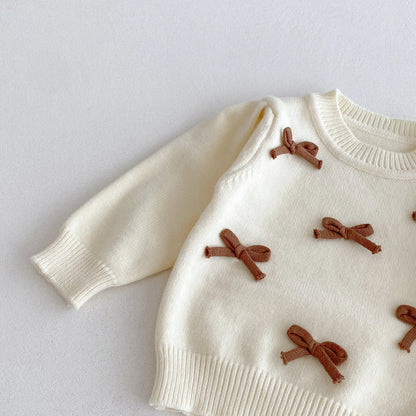 Baby Girl Knit Sweater & Bell-Bottom Set