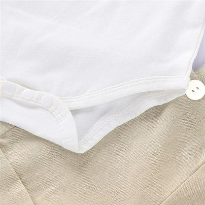 Baby Boy Gentleman Romper & Suspender Set