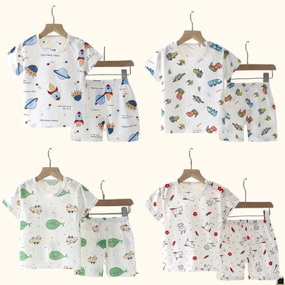 Kids Summer Cotton T-Shirt & Shorts Set
