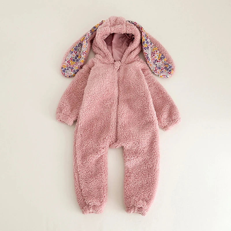 Baby Rabbit Hooded Romper Pajamas