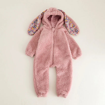 Baby Rabbit Hooded Romper Pajamas