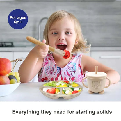 Personalized Baby Silicone Feeding Set