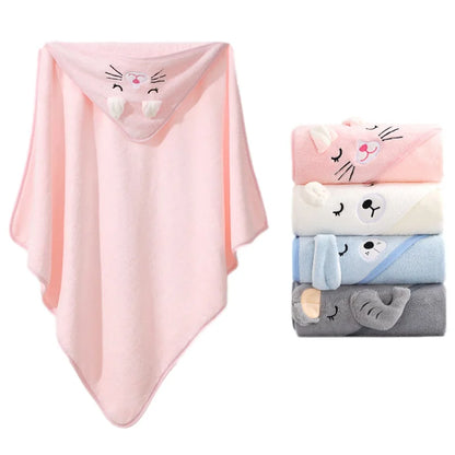 Cartoon Animal Baby Hooded Bath Towel Blanket