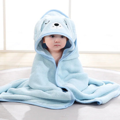 Cartoon Animal Baby Hooded Bath Towel Blanket