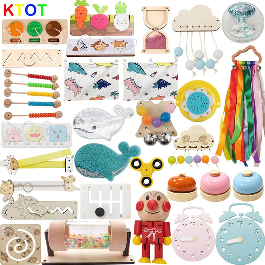 Montessori Wooden Busy Board Learning Toy