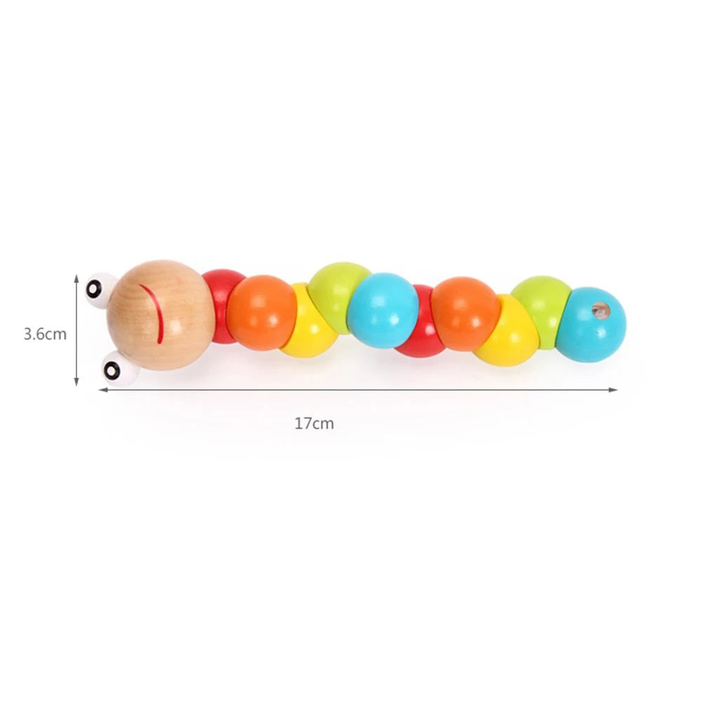 Wooden Rainbow Stacker Ring Montessori Toy
