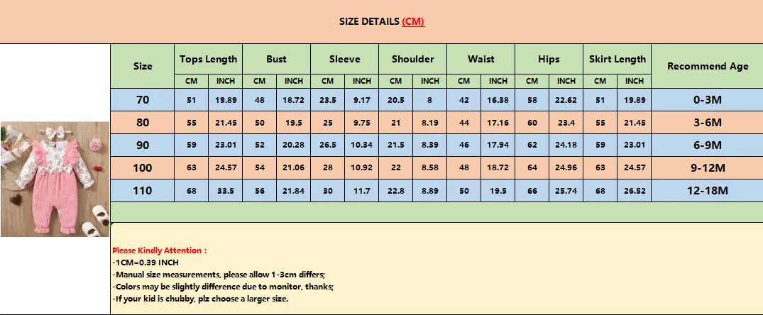 Baby Girl Floral Bow Romper & Headband Set