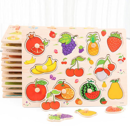 Montessori Wooden Animal Puzzle Board for Kids