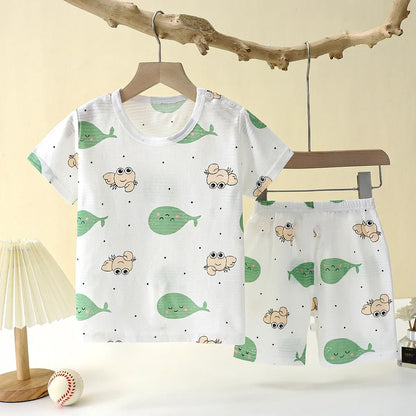 Kids Summer Cotton T-Shirt & Shorts Set